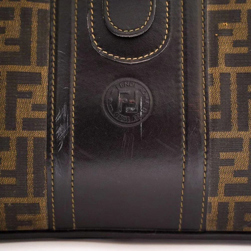 Fendi 1970's Monogram-Print Suitcase
